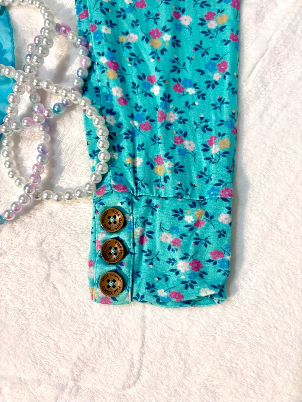Posh Peanut Floral Bamboo Joggers | Wooden Button Ankles | Size 7Y | EUC - Picture 8 of 15